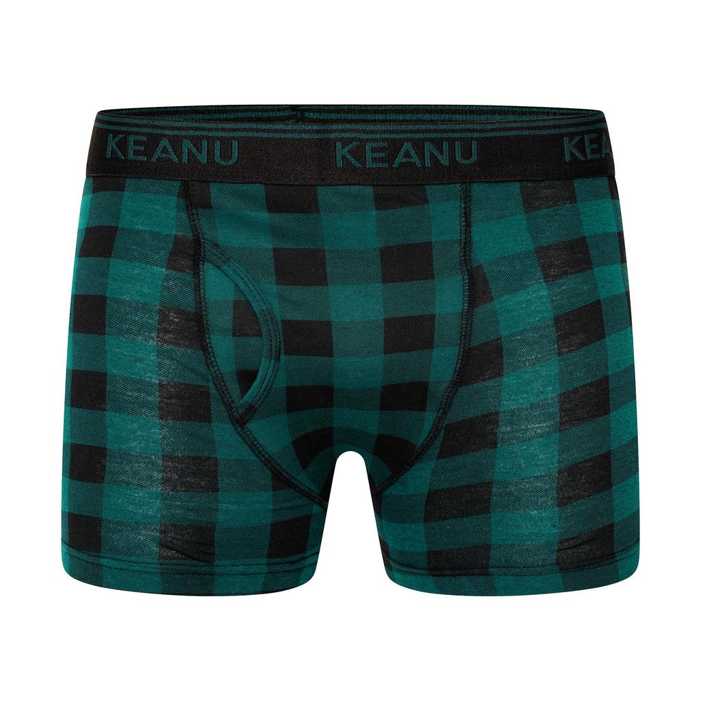 Keanu Mens Checked Cotton Blend Boxer Shorts (Pack of 6)