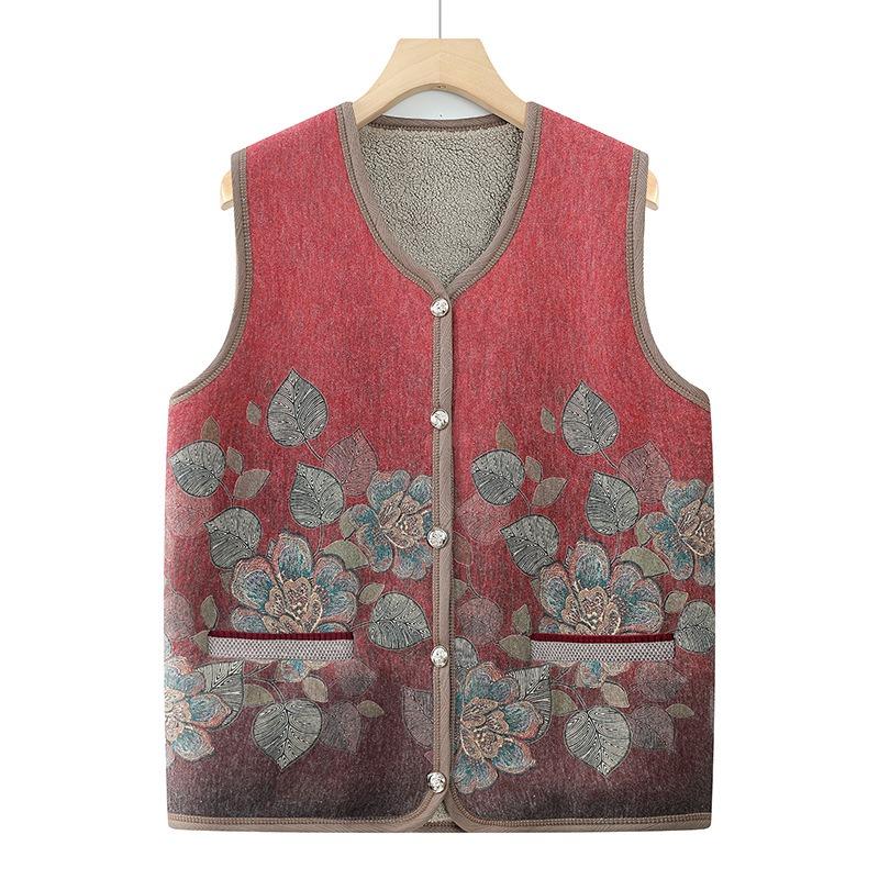 Polarowa kamizelka termiczna damska jesienno-zimowy kardigan może być noszony na zewnątrz kamizelki i wewnątrz kamizelki