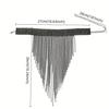 Fashionable and Elegant Women's Long Tassel Necklace Luxurious Rhinestone Necklace Jewelry Party Evening Dress Accessories Neckl