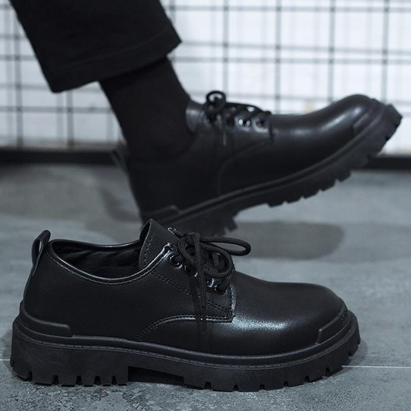 Herrklänningssko PU-läderskor Herrskor Bekväma Lågskurna Lyxiga Brittiska Casual-skor Platåskor Man Formella Skor Storlek