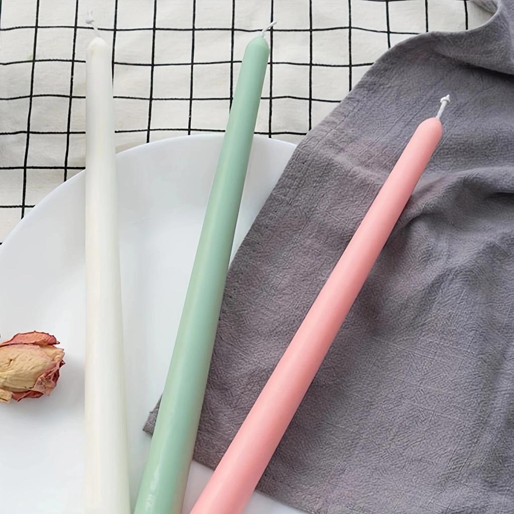 New Long Spiral Taper Candle Mold DIY Twisted Long Rod Wax Stick Silicone Mold Home Decor Tool Geometry Candles Making Supplies