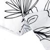 EOBTAIN Black and White Nautical Shower Curtain for Bathroom Summer Starfish and Seaweed Abstract Underwater Fabric Shower Curtain with 10 Hooks