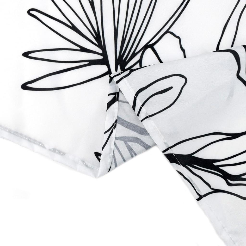 EOBTAIN Black and White Nautical Shower Curtain for Bathroom Summer Starfish and Seaweed Abstract Underwater Fabric Shower Curtain with 10 Hooks