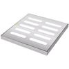 Stainless Steel Garden Drain Grate with Frame for Rainwater Management and Floor Drain Applications in Outdoor Spaces
