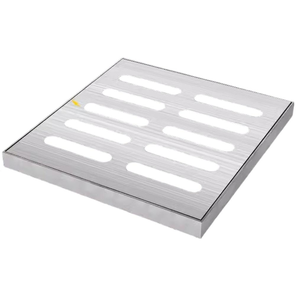 Stainless Steel Garden Drain Grate with Frame for Rainwater Management and Floor Drain Applications in Outdoor Spaces