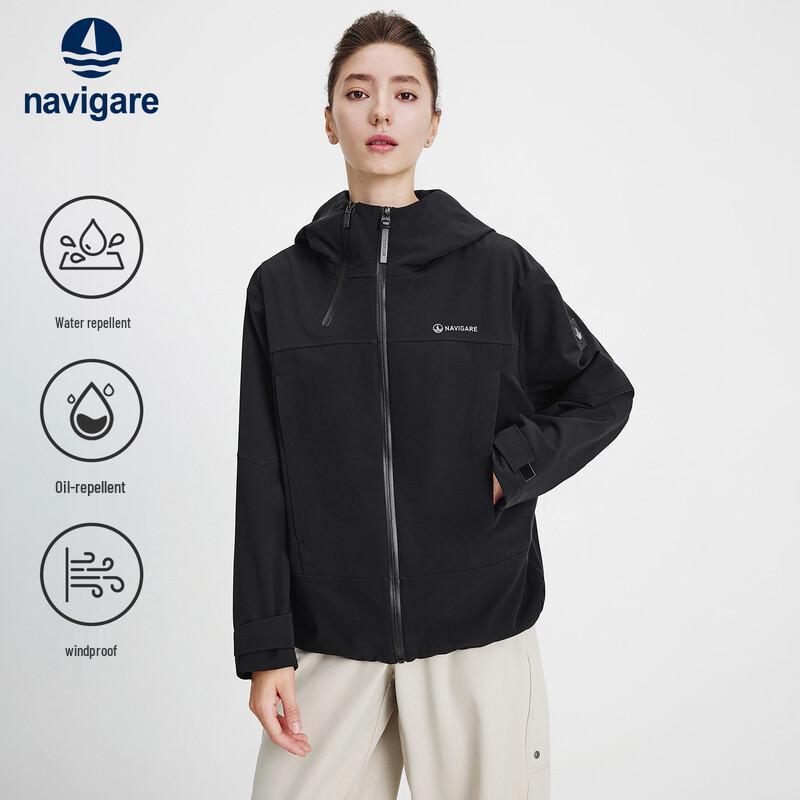 Navigare Women s Hooded Outdoor Fleece-lined Windbreaker S