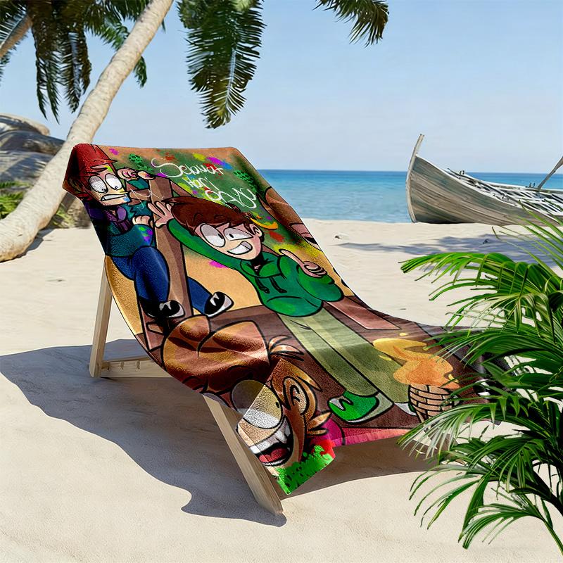 Eddsworld 2D Flat Print Beach Towel, Large Soft Quick Dry Towel for Beach Camping Swimming.NSTJ0928056