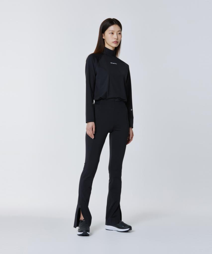 CHILLSEABEE [Fler]Mini Flare Leggings With Zip At Hem.