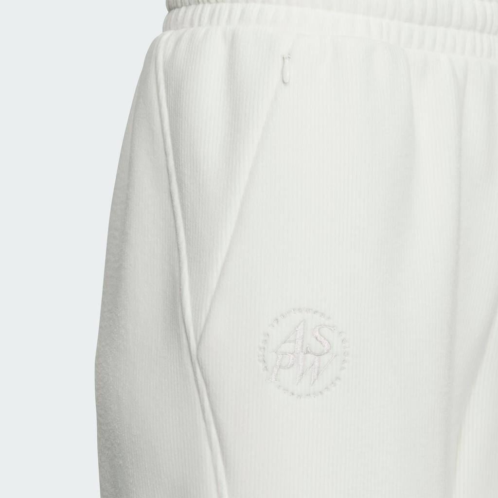 adidas Lounge FW24 Wygodne Miękkie Luźne Dzianinowe Spodnie Sportowe Damskie Spodnie Han-Jade-White JJ1123