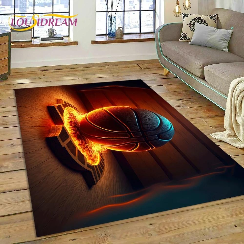 Rama boiska do koszykówki Dywan z kreskówek do sypialni, salonu, dekoracji sofy, duża dekoracja podłogi dla dzieci