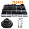 700Pcs/Set Nylon Washer M2-M12 9 Sizes Flat Gaskets Fasteners Assortment Kit
