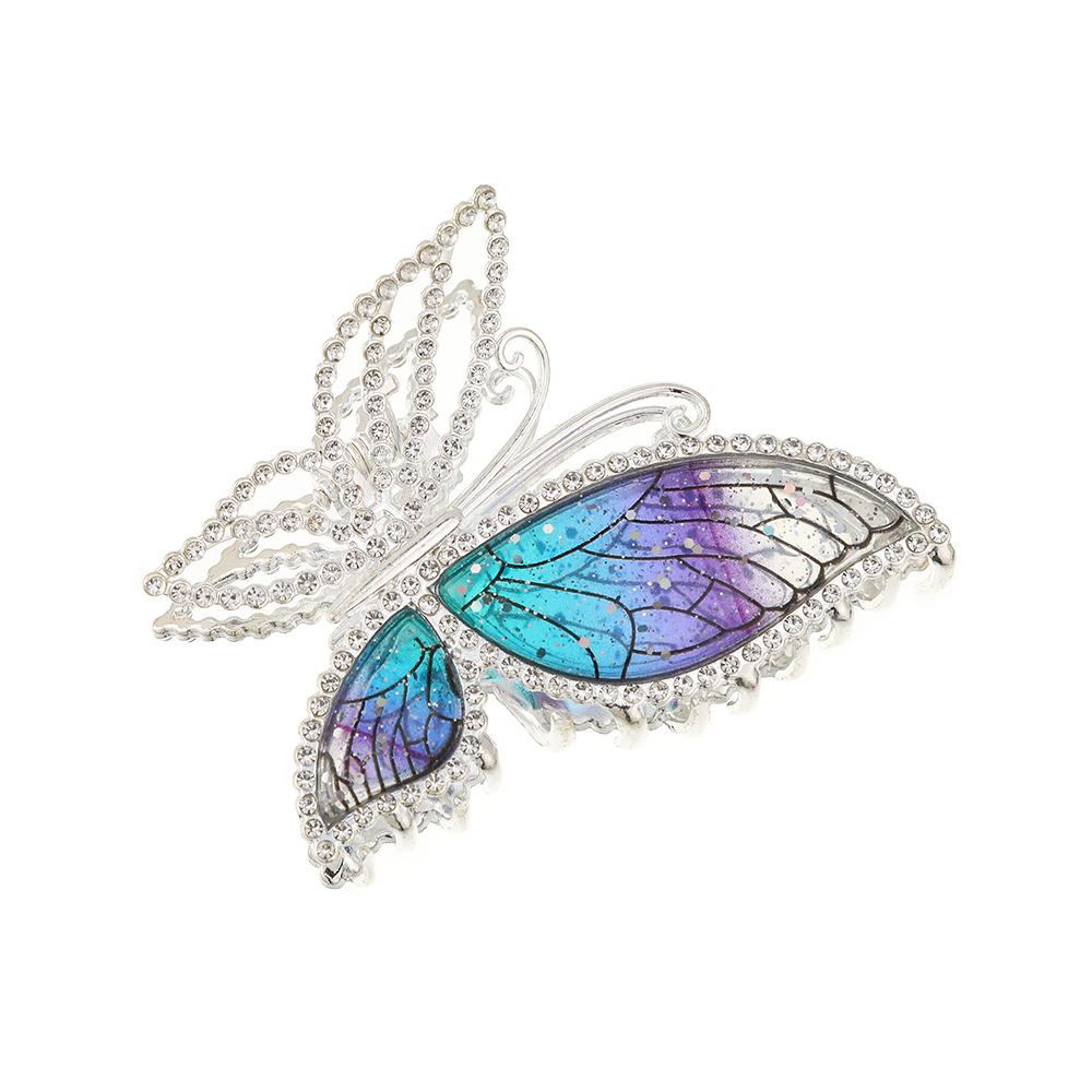 Simulation Butterfly Hair Clip For Women Fashion Rhinestone Metal Hair Claw Barrettes Hairpin Hair Accessories Headwear