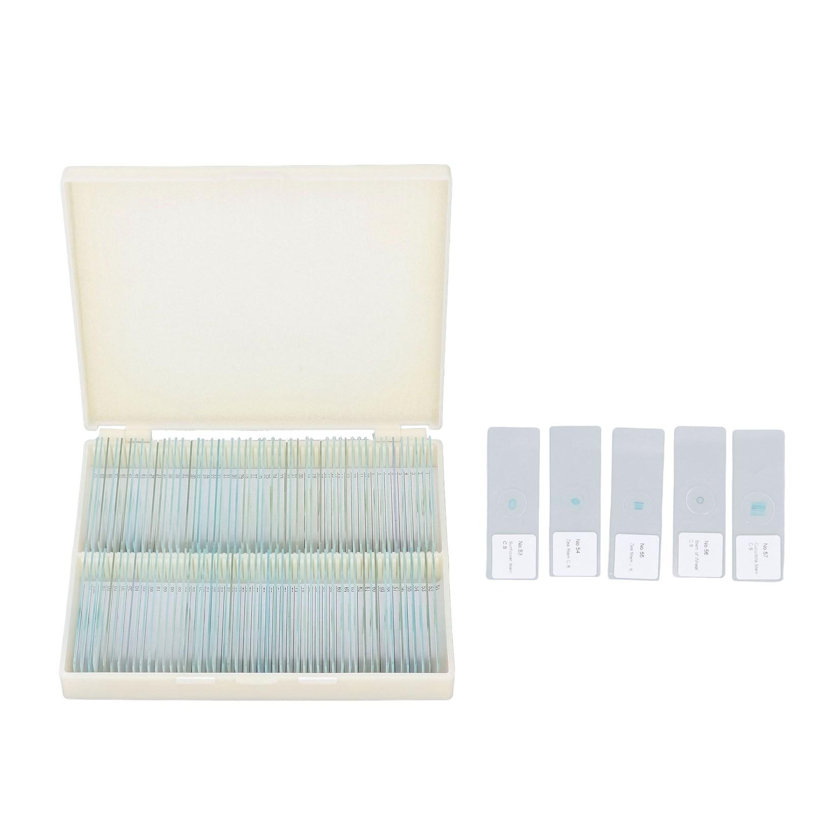 100pcs Microscope Slides Rounded Edge Plants Blank Microscope Slides for Biological Science Laboratory Glass