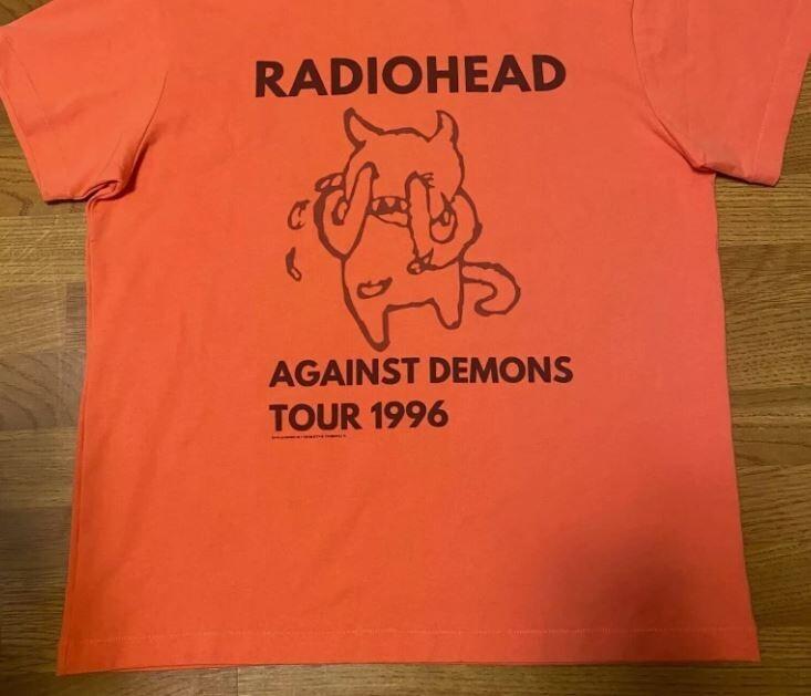 Radiohead T Shirt Against Demons Tour 1996 Orange tee S-5XL Unisex T-Shirt XL