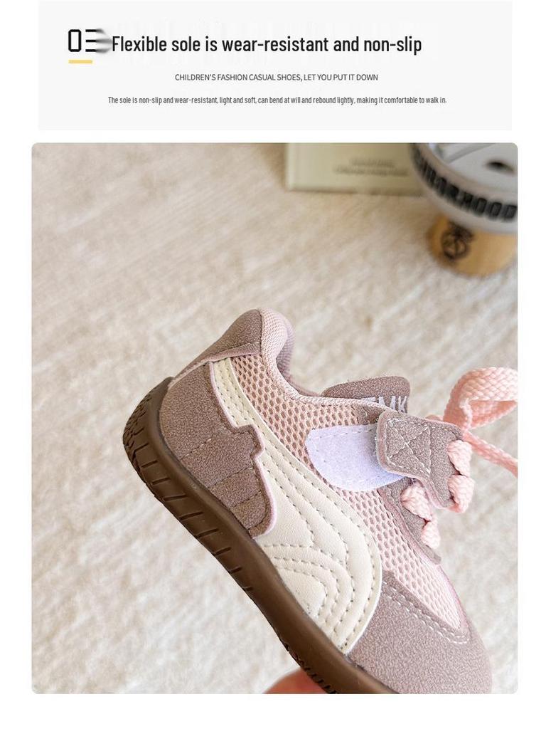 Kids' Versatile German Training Sneakers - 2025 Autumn Mesh Style for Girls & Boys