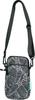 This neoprene mobile case is perfect for short trips. It measures 12cm wide x 19cm high x 2cm deep. It features a leaf pattern and a front pocket for