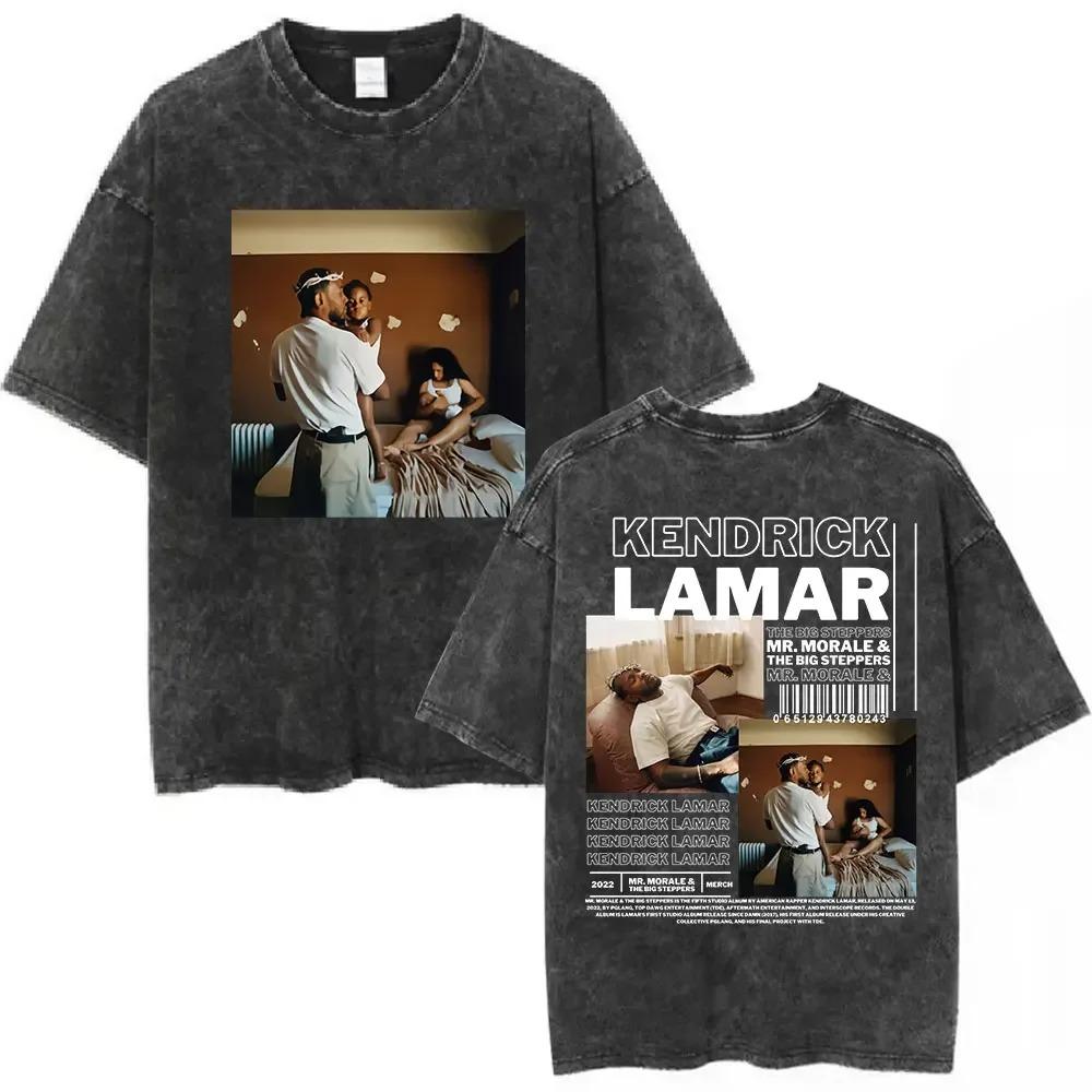 Washed Vintage Rapper Kendrick Lamar & SZA Grand National Tour 2026 T-shirts They Not Like Us Graphic T Shirt Men Hip Hop Tshirt