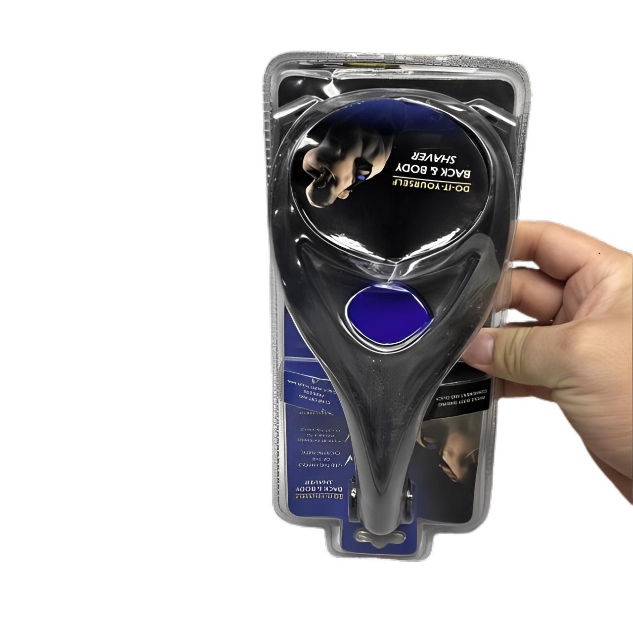 

1 набор бритв для спины для мужчин: Мужская бритва для самостоятельного удаления волос на спине с технологией безопасных лезвий и эргономичной ручкой чёрный