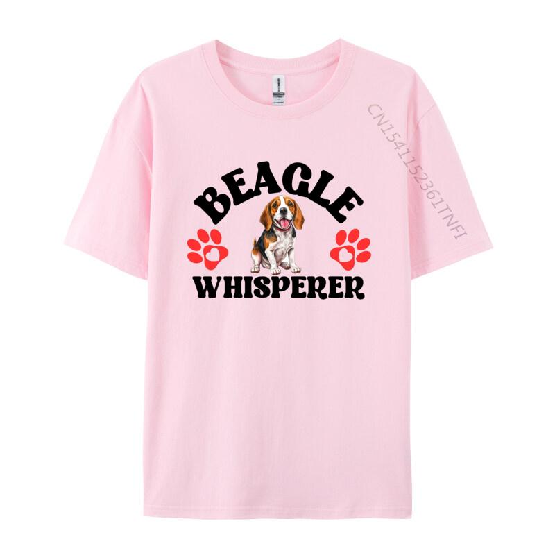 Beagle Whisperer TShirt Unisex Funny Beagle Character Dog Footprints Basic Tees Luxury T Shirt Unisex High Quality