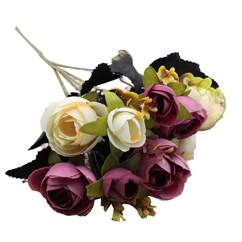 

Как показано, искусственная шелковая камелия украшает свадьбы коричневый