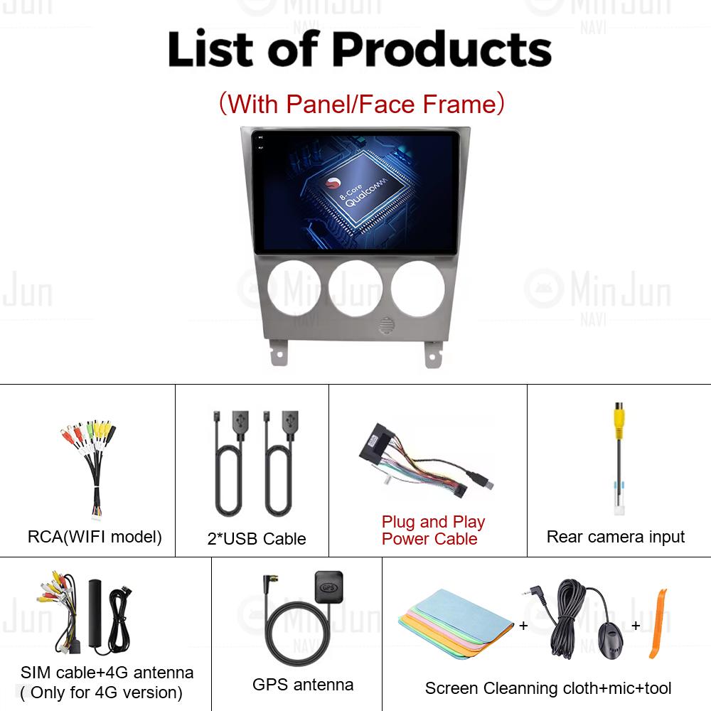 Android 14 For Subaru Impreza GD GG 2002 - 2007 Qualcomm Car Radio Multimedia Player Stereo Navigation GPS Wireless Carplay Auto