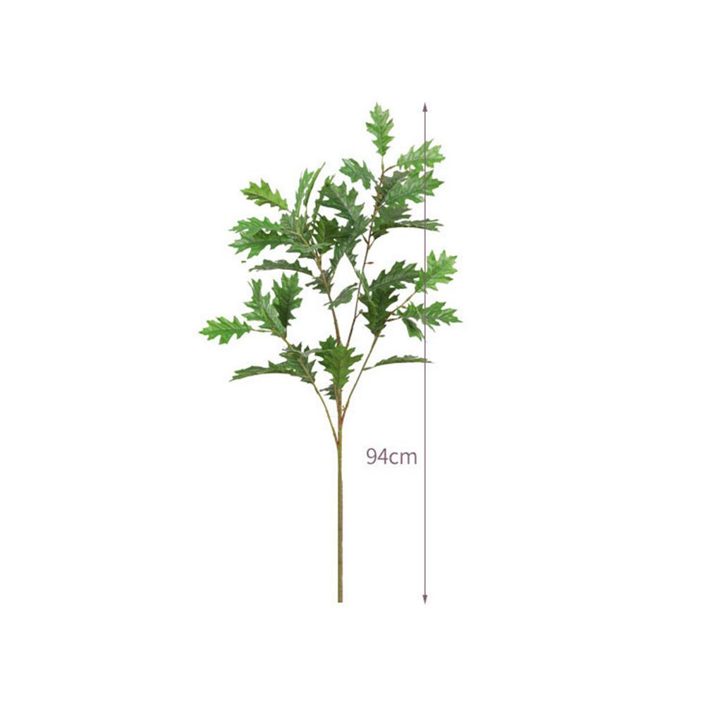 Artificial Oak Leaves Silk Fabric Leaves Flexible Iron Stem Decorative Faux Oak Leaves Home Decor Artificial Oak Leaves