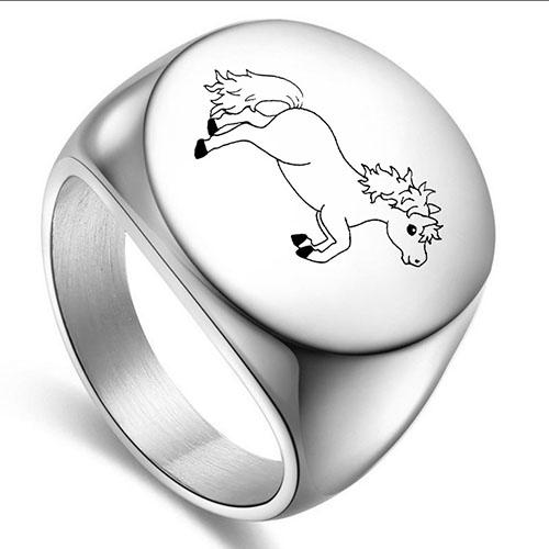 Fashion Tetragrammaton Viking Rings For Man Wahyeh Magical Blessed Pentagram of Solomon Amulet Stainless Steel Punk Male Ring