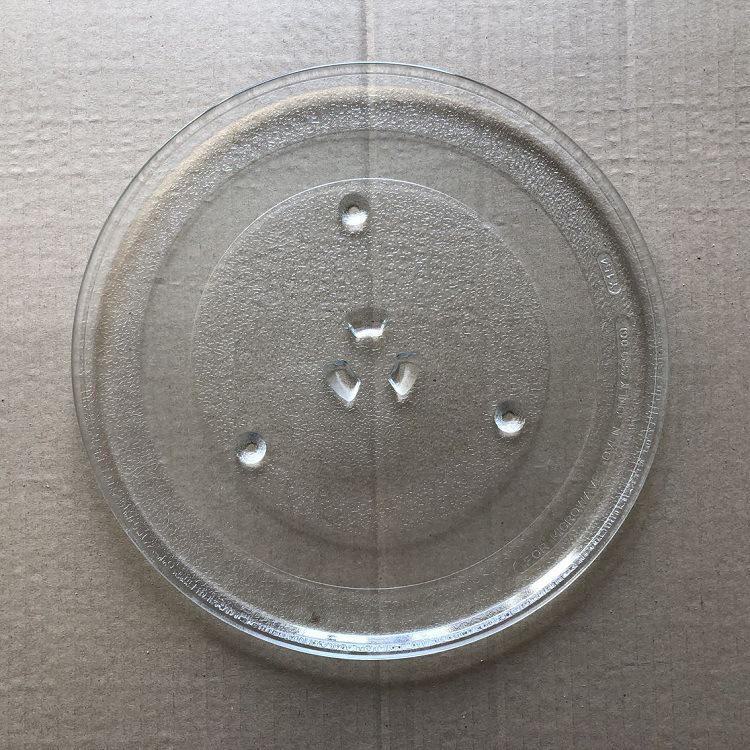 Microwave Glass Turntable Plate Tray with Three Claws, 24.5CM, Two-Piece Set
