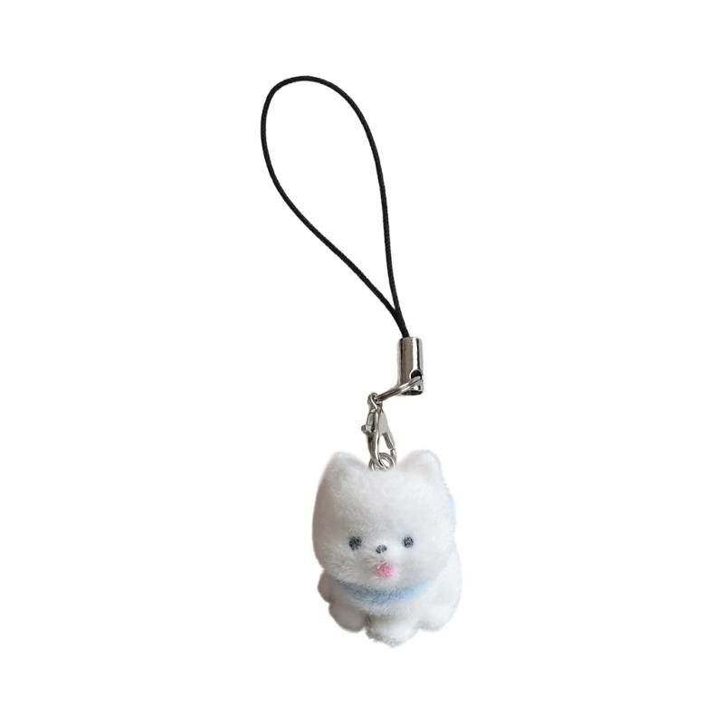 Resin 3D Dog Design Phone Charm Keychain Decoration Accessory With Realistic Texture For Pets Lovers