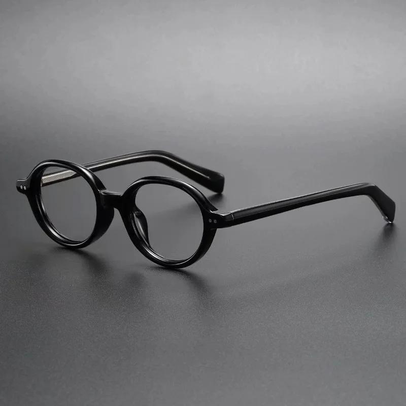 New Fashion Anti Blue Light Glasses Retro Oval Art Myopia Optical Eye Glasses Frame Men's Women's Elliptical Small Frame Eyewear