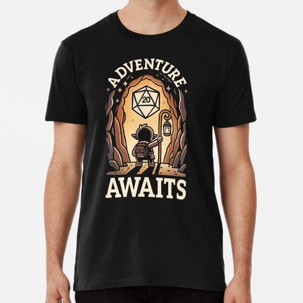 Adventure Awaits DM Gift TTRPG  S to 5XL Made in the AU/USA T-Shirt