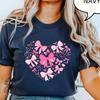 Comfort Colors® Coquette Pink Bow Heart Shirt, Valentines Heart T-Shirt, Coquette Bow Shirt, Coquette Heart Shirt, Valentines Gift