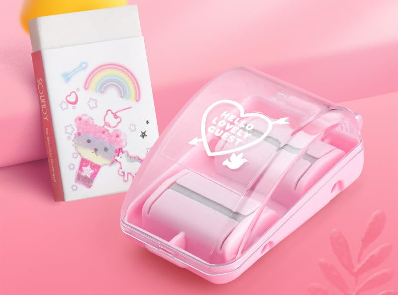 Plus Nao Eraser Debris Cleaner, Desktop Cleaner, Manual, Mini, Eraser Dust Catcher, Compact, Palm-Sized, Stylish & Cute - Sky Blue