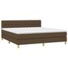 Cadre de lit avec matelas - Maison Exclusive - 160x200 cm - Marron foncé - Tête de lit réglable