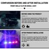 8 In 1 Universal Strobe Lights Car Front Grille Emergency LED Signal Light Red Blue Police Flashing Warning Lamp Accessories