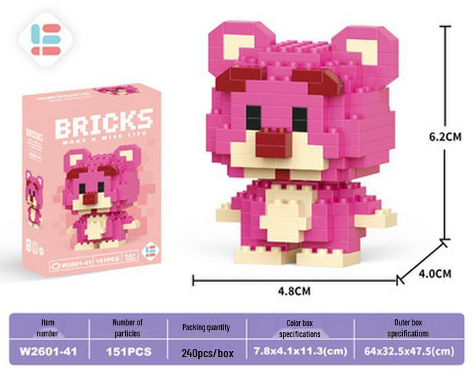 Cartoon Figurine Compatible Lego Bricks: Educational Micro Bricks Assemble Toy for Children