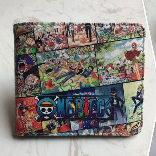 One Piece Luffy & Zoro Unisex PU skórzany krótki portfel i portmonetka