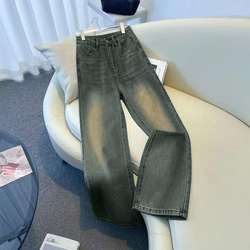 Southeast Asia Trending Women's High Waist Wide Leg Jeans - Autumn Slimming Loose Fit