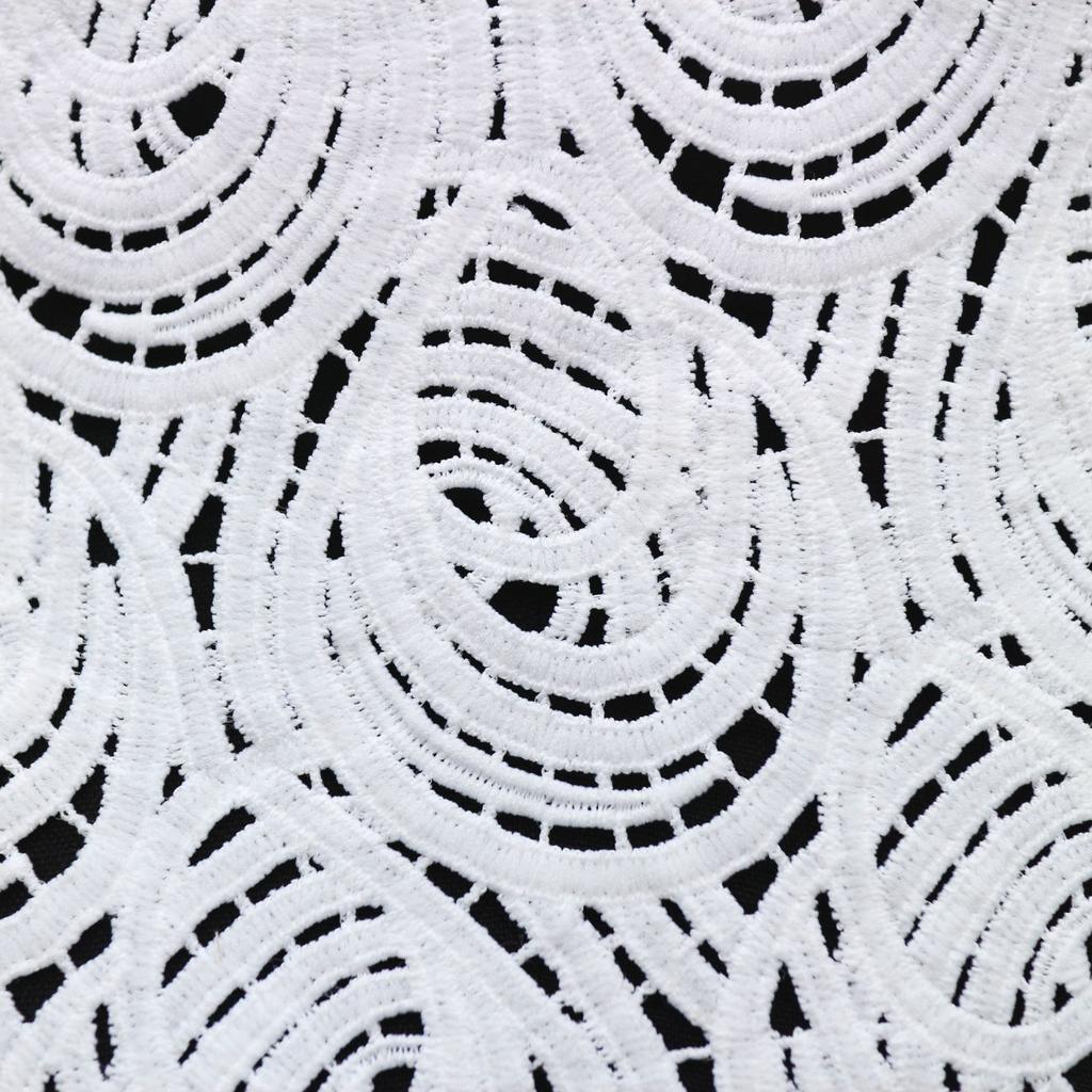 Water-Soluble Milk Silk Lace Circle Hollow Embroidery Dress Sub-Clothing Decorative Embroidery Lace Diy Fabric Full