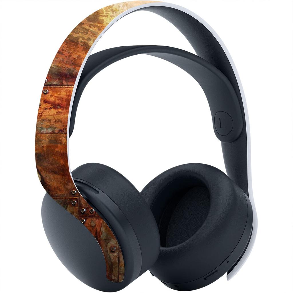 PlayVital Custom Stickers for PS5 Disc Edition Console, PS5 Controller, Charging Station, Headset, and Media Remote [Rusty Armor]