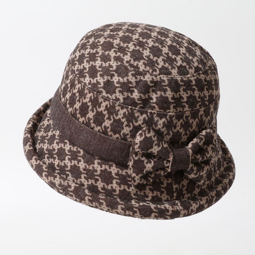 The New Casual and Versatile Octagonal Hat with Checkered Pattern for Autumn and Winter. The Middle Aged and Elderly Hats Are Thickened and Warm
