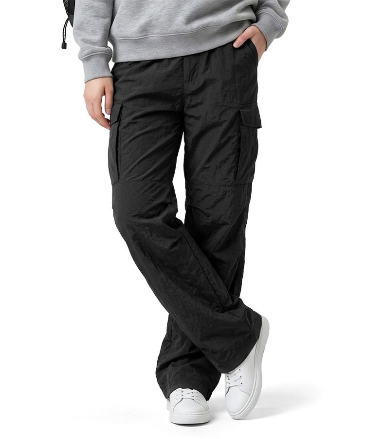 Teseulla Women'S Lightweight Two-Way Wide Elastic Cargo Drawstring Pants