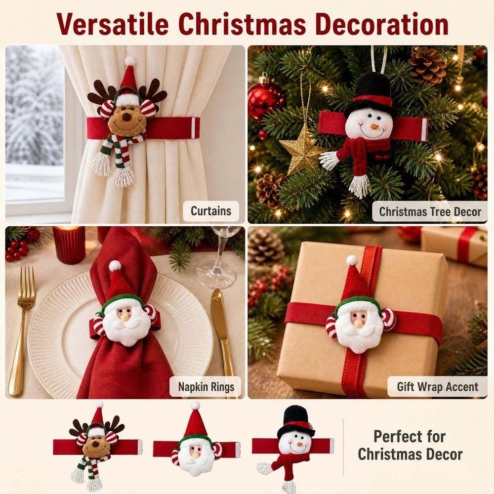 Bright Color Christmas Curtain Tieback Creative Design Cartoon Window Fastener Living Room