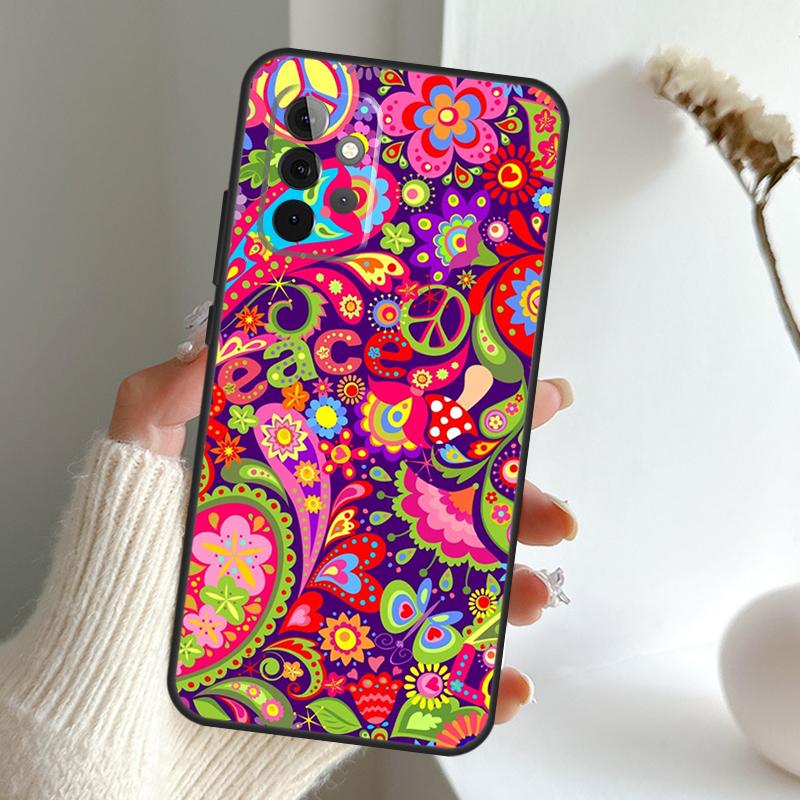 Hippy Hippie Psychedelic Art Peace Case For Samsung Galaxy A52 A32 A12 A16 A26 A36 A56 A15 A35 A55 A34 A54 A13 A33 A53 A17 A06