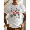 T-shirt da uomo con frase italiana e stampa del nome Andrea - Minimalista // Maglietta casual girocollo, Regalo per Andrea, Top con testo italiano, Lavabile in lavatrice tutto l'anno
