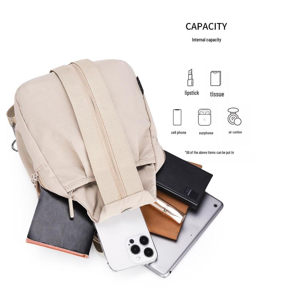 FAEA Stilvoller Leichter Crossbody-Rucksack: Modische, strukturierte, vielseitige Ein-Schulter-Tasche für Reisen.