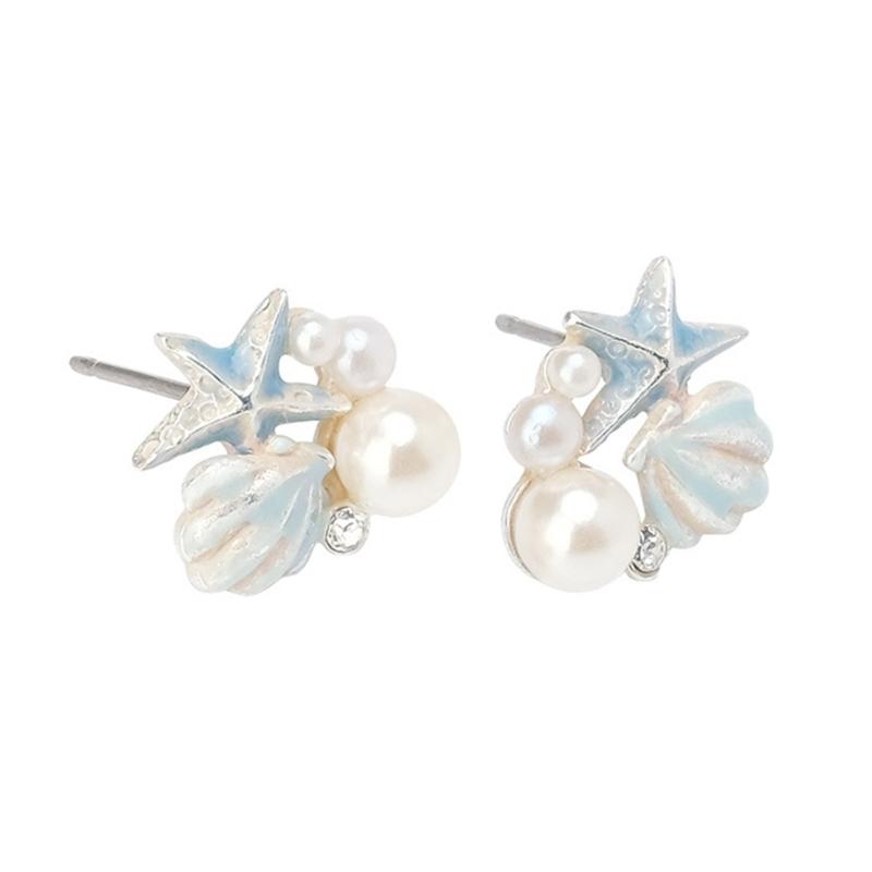 Starfish Studs Earrings Ear Studs Party Jewelry Gift Studs Earring Ear Studs Girl Ear Jewelry Alloy Material for Party