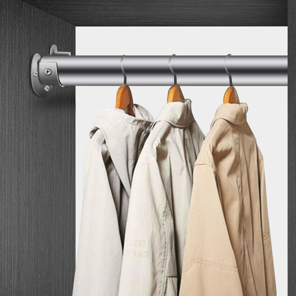 Heavy Duty Wardrobe Bracket U-Shaped Closet Rod End Support Rod Socket Flange Rod Holder Rod Holder