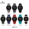 NAVIFORCE Digital Watch for Men Boy Waterproof Silicone Strap LCD Dial Luminous Countdown Boy Men's Sports Multifunctional Watch NF7117