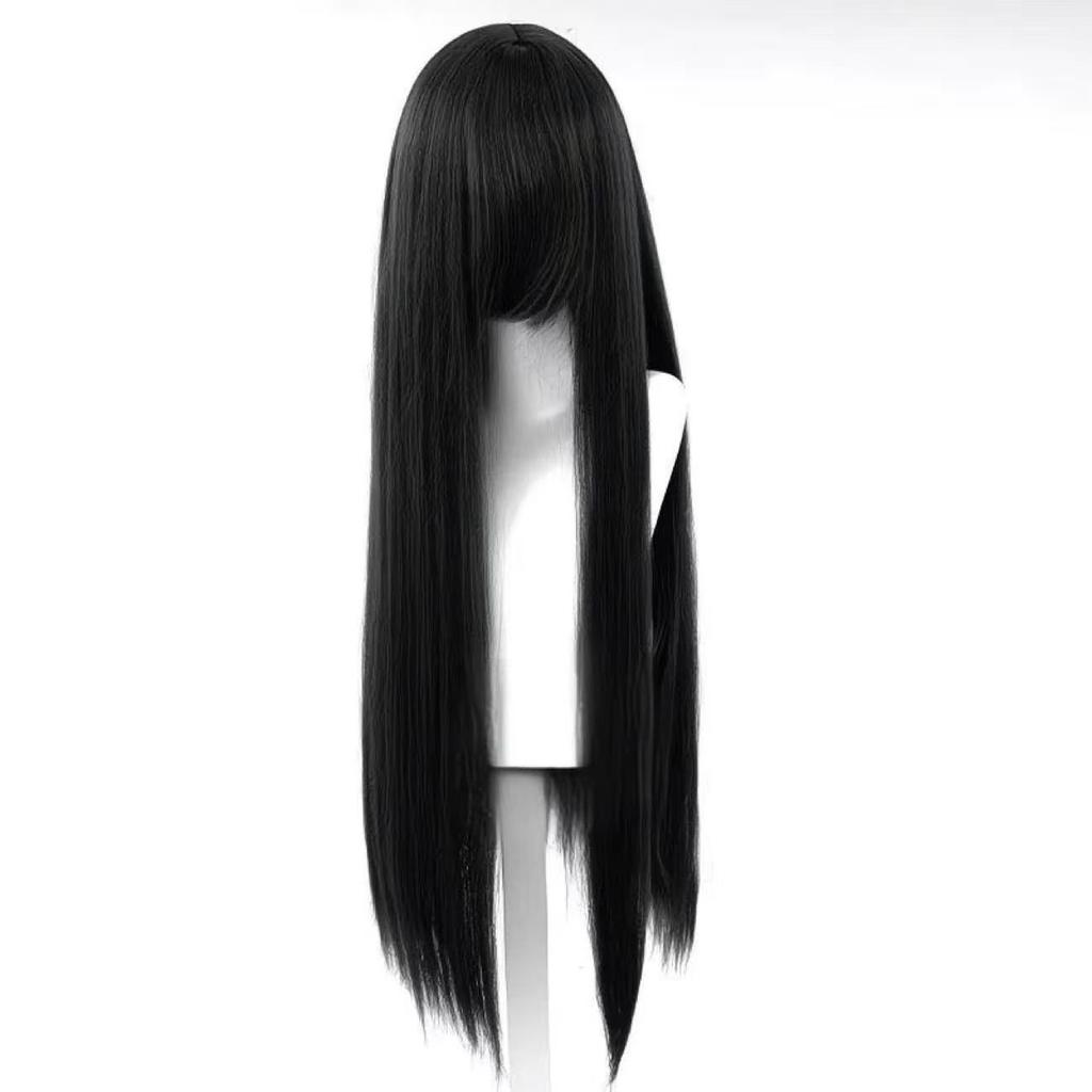 90cm Natürlich Aussehende Rose-Net Gerade Perücke, Gefärbt—Perfekt für Anime Cosplay und Alltagslooks